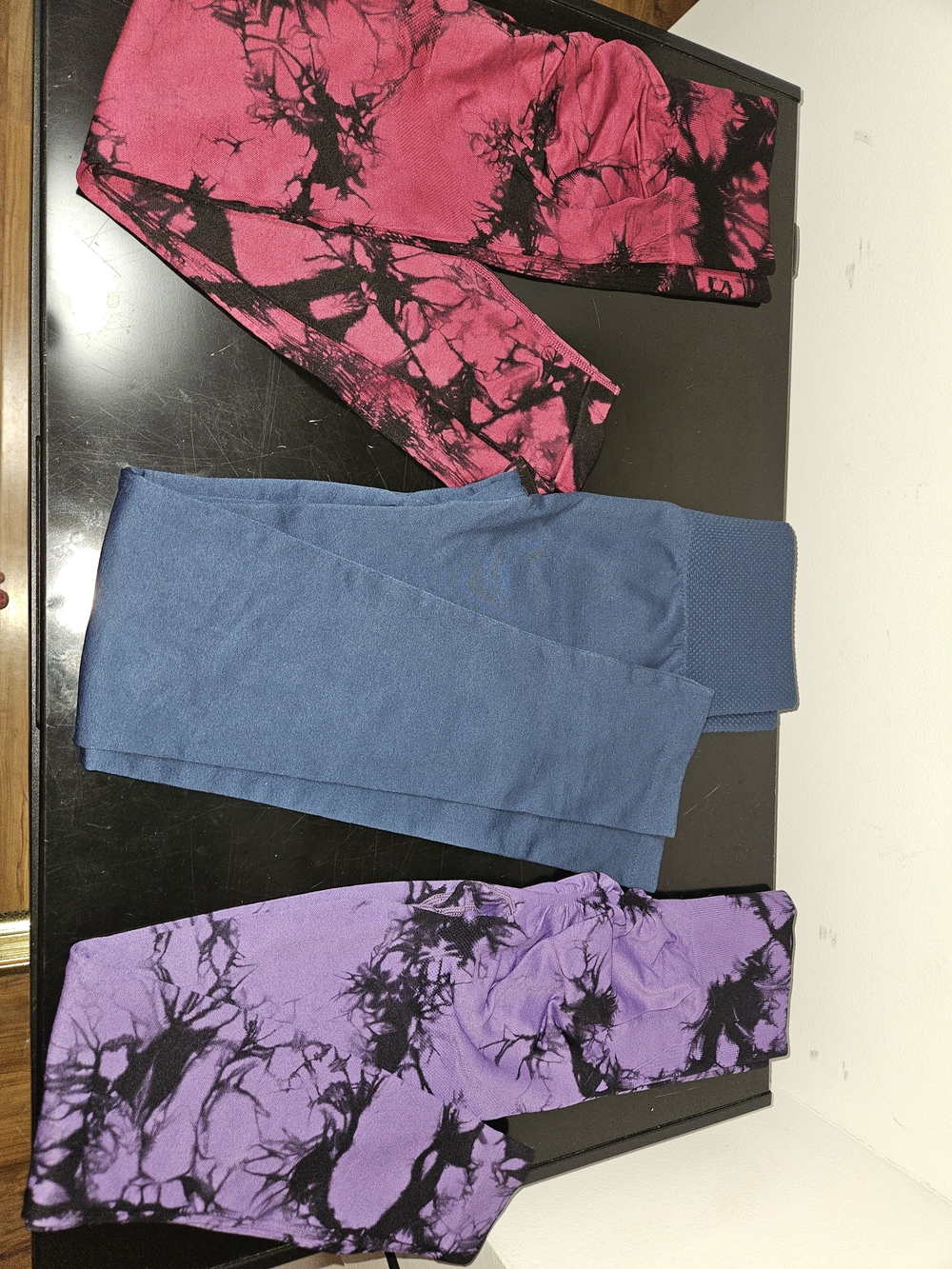 Solid Leggings Pack - Pink, Blue, Purple Size Small